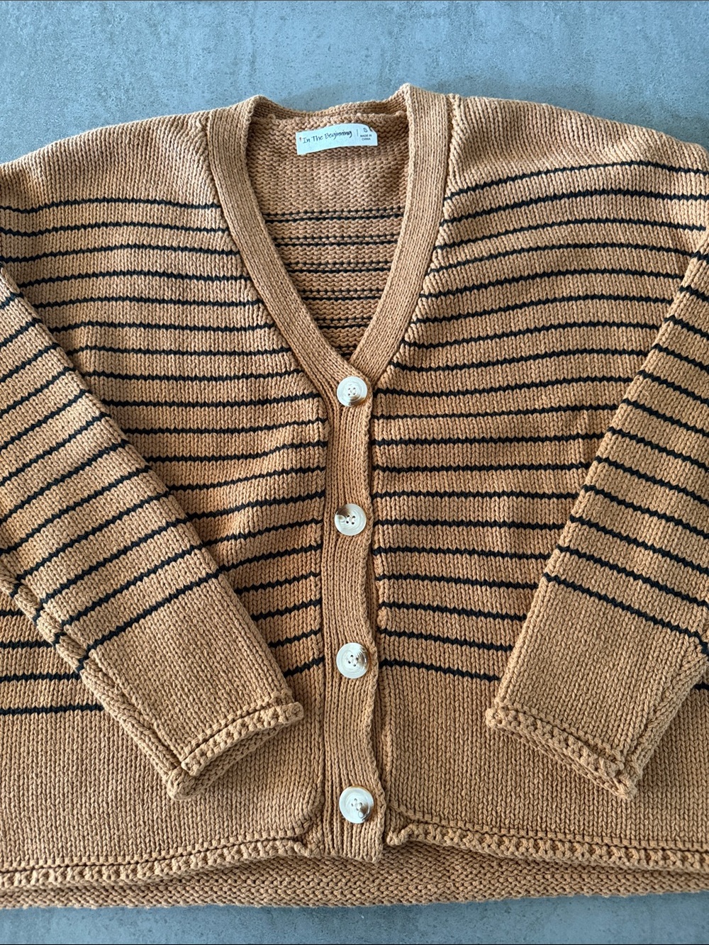 Cardigan Sweater in Stripes